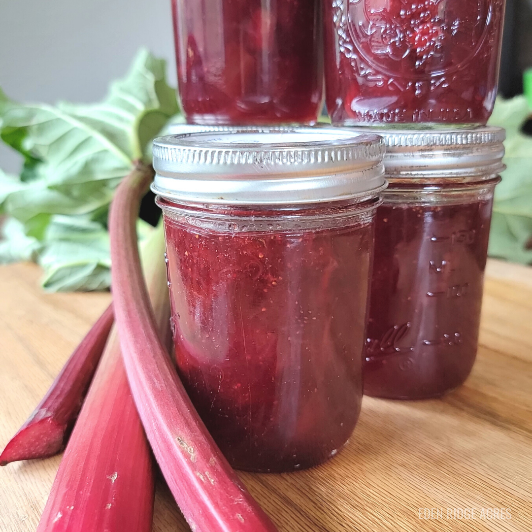 Strawberry Rhubarb Jam (8 oz) — Eden Ridge Acres